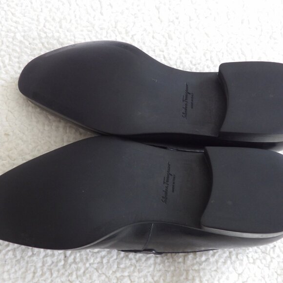 Salvatore Ferragamo"Benford"black men's loafers size 9 2E - Picture 11 of 13